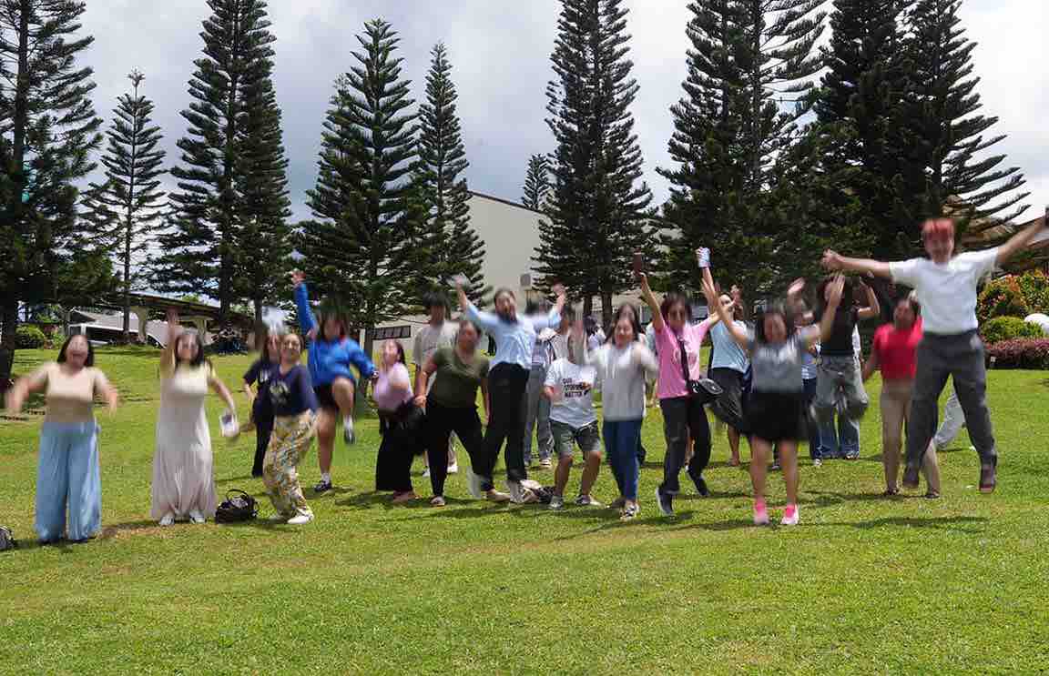 Jump shot outdoors